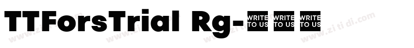 TTForsTrial Rg字体转换